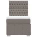 Casa si Gradina - Mobilier - Paturi si accesorii - Paturi - Pat box spring cu saltea, gri taupe, 80x200 cm, textil - Infinity.ro