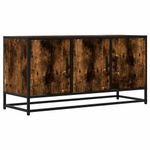 Casa si Gradina - Mobilier - Comode si corpuri - Comode - Dulap TV stejar fumuriu, 100x35x50 cm lemn prelucrat si metal - Infinity.ro