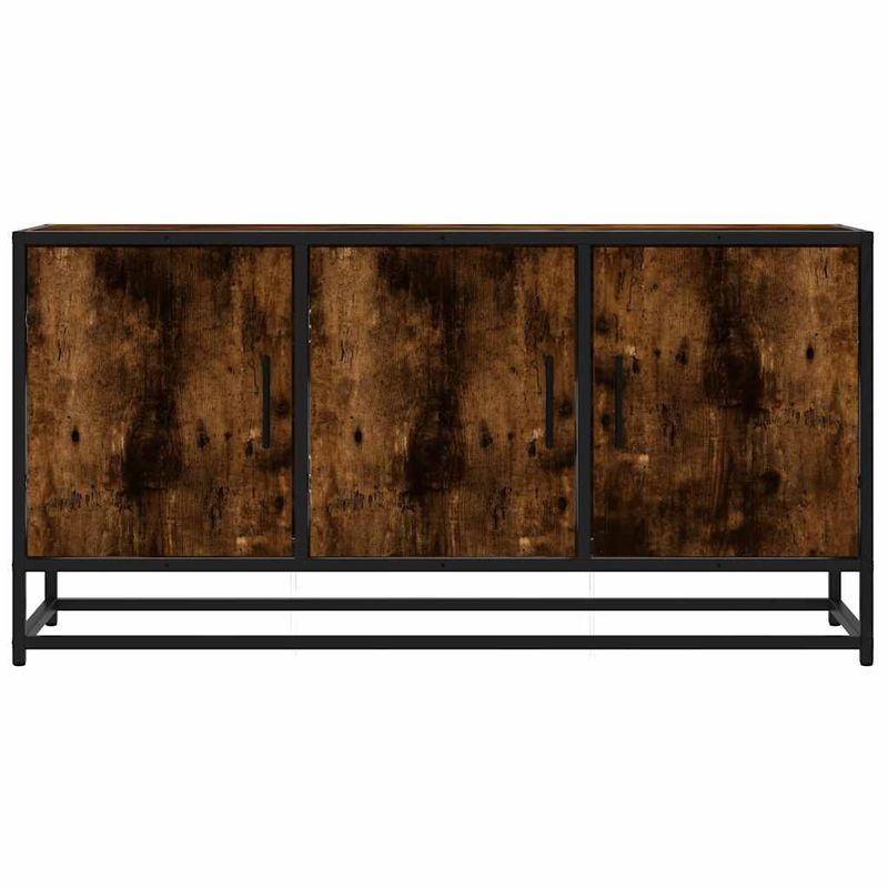 Casa si Gradina - Mobilier - Comode si corpuri - Comode - Dulap TV stejar fumuriu, 100x35x50 cm lemn prelucrat si metal - Infinity.ro
