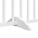 Petshop - Accesorii petshop - Culcusuri si custi - Custi interior si exterior - Poarta caini pliabila cu usa 8 panouri, alb, 640 cm, lemn plop - Infinity.ro