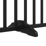 Petshop - Accesorii petshop - Culcusuri si custi - Custi interior si exterior - Poarta caini pliabila cu usa 15 panouri negru 750 cm, lemn plop - Infinity.ro