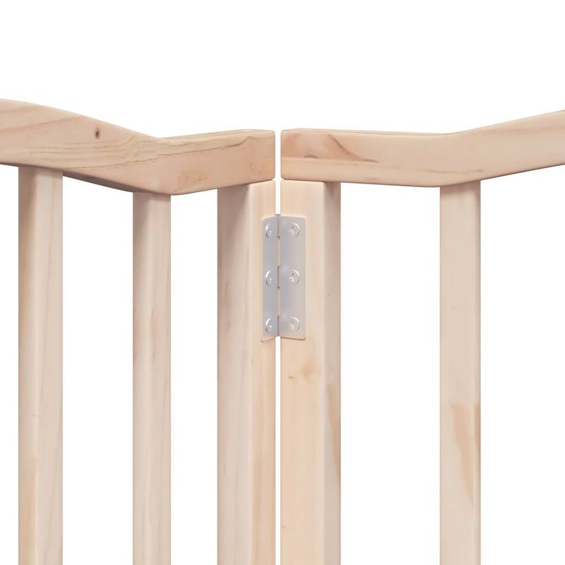 Petshop - Accesorii petshop - Culcusuri si custi - Custi interior si exterior - Poarta de caini pliabila cu usa, 12 panouri, 600 cm, lemn plop - Infinity.ro