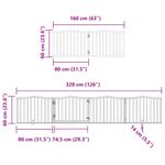 Petshop - Accesorii petshop - Culcusuri si custi - Custi interior si exterior - Poarta caini pliabila cu usa 12 panouri negru 960 cm, lemn plop - Infinity.ro