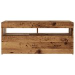 Casa si Gradina - Mobilier - Comode si corpuri - Comode - Dulap TV cu lumini LED lemn vechi 90x35x40 cm lemn prelucrat - Infinity.ro