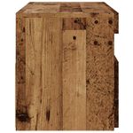 Casa si Gradina - Mobilier - Comode si corpuri - Comode - Dulap TV cu lumini LED lemn vechi 90x35x40 cm lemn prelucrat - Infinity.ro