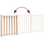 Petshop - Accesorii petshop - Culcusuri si custi - Custi interior si exterior - Poarta pentru caini pliabila, 3 panouri, 150 cm, lemn de brad, mărime 50x60x2 cm - Infinity.ro