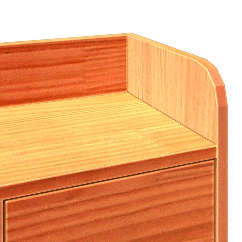 Casa si Gradina - Mobilier - Paturi si accesorii - Paturi - Pat cu biblioteca fara saltea maro 140x190 cm lemn masiv de pin - Infinity.ro