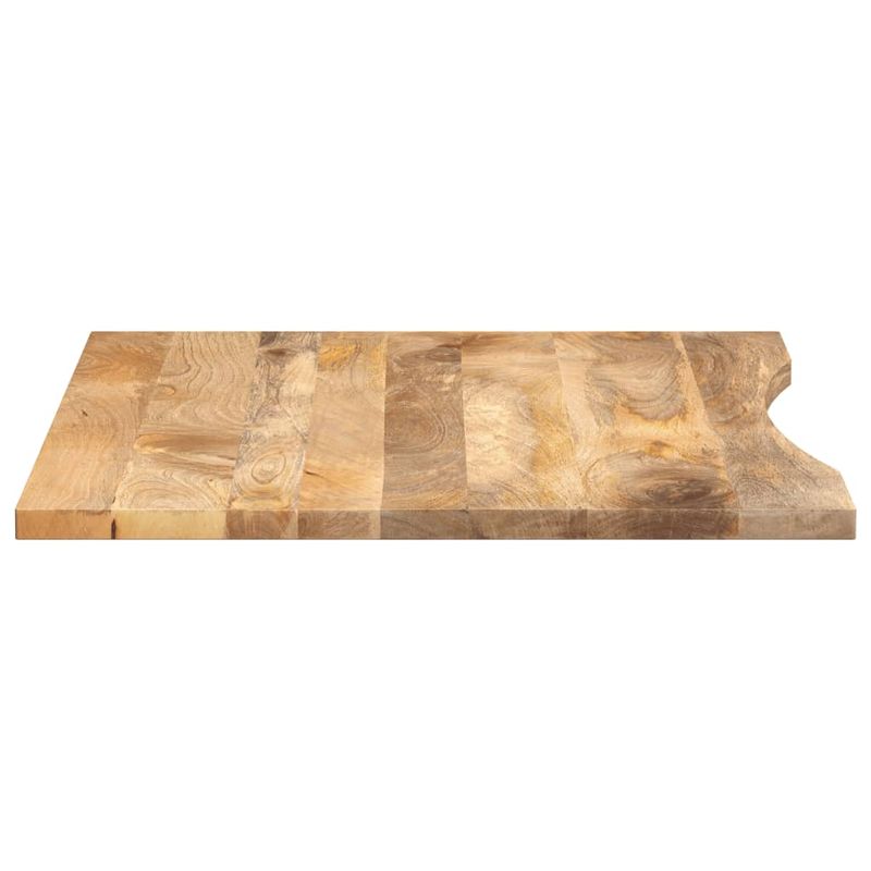 Casa si Gradina - Mobilier - Feronerie si accesorii mobila - Blat birou cu decupaj curbat 100x80x2,5cm lemn masiv mango brut - Infinity.ro
