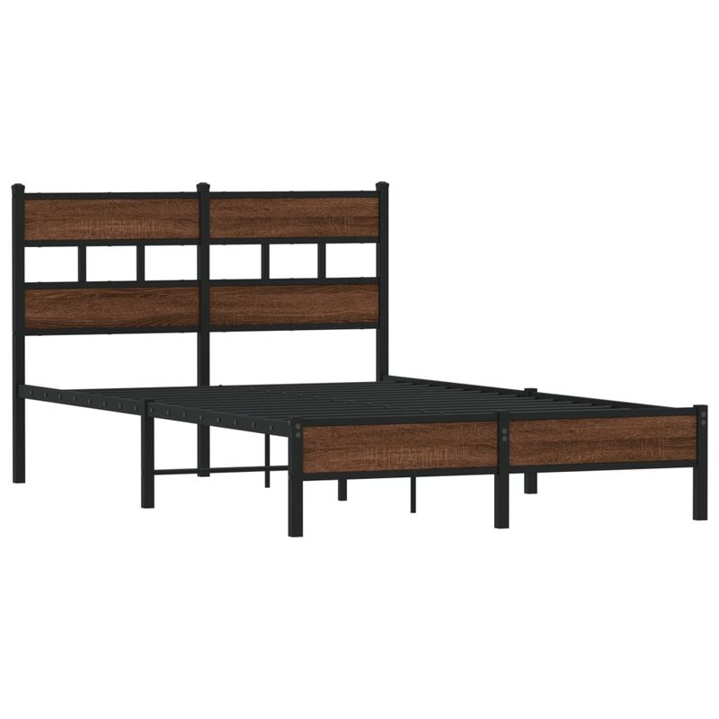 Casa si Gradina - Mobilier - Paturi si accesorii - Paturi - Cadru pat fara saltea stejar maro 120x190 cm, lemn prelucrat - Infinity.ro