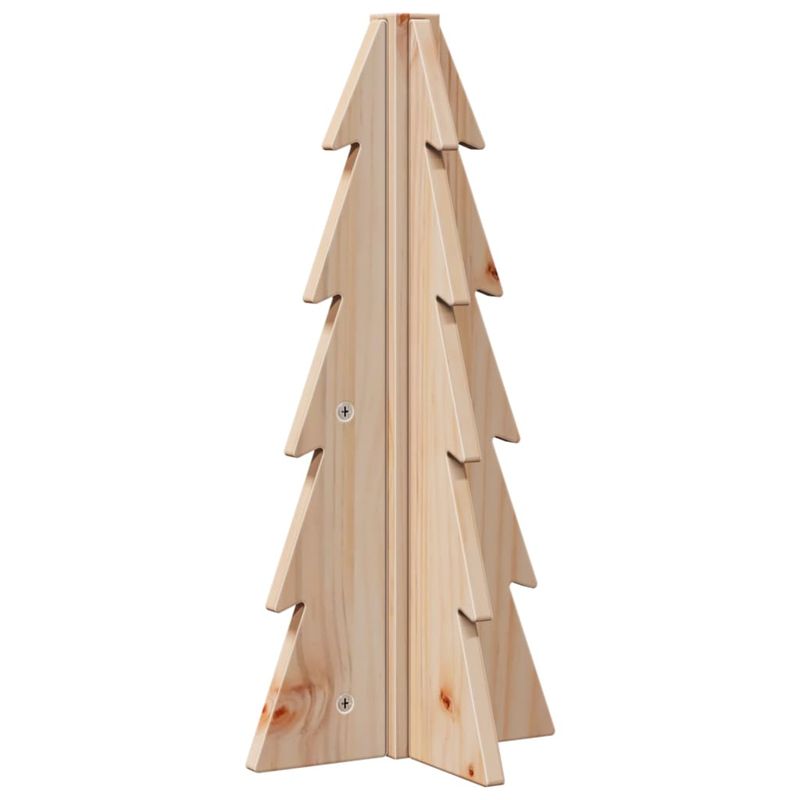 Casa si Gradina - Decoratiuni - Decoratiuni de sezon - Brad de Craciun din lemn decorativ, 49 cm, lemn de pin masiv - Infinity.ro