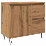 Casa si Gradina - Mobilier - Seturi de mobilier - Seturi baie - Dulap chiuveta baie, stejar artizanal 65x33x60cm lemn prelucrat - Infinity.ro