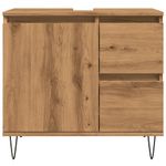 Casa si Gradina - Mobilier - Seturi de mobilier - Seturi baie - Dulap chiuveta baie, stejar artizanal 65x33x60cm lemn prelucrat - Infinity.ro