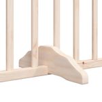 Petshop - Accesorii petshop - Culcusuri si custi - Custi interior si exterior - Poarta de caini pliabila cu usa, 4 panouri, 320 cm, lemn plop - Infinity.ro