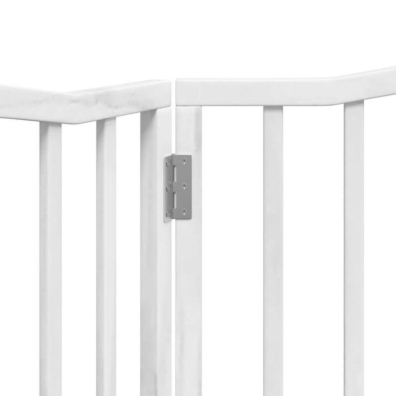 Petshop - Accesorii petshop - Culcusuri si custi - Custi interior si exterior - Poarta pentru caini pliabila, 2 panouri, alb, 160 cm, lemn plop - Infinity.ro