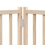 Petshop - Accesorii petshop - Culcusuri si custi - Custi interior si exterior - Poarta de caini pliabila cu usa, 12 panouri, 960 cm, lemn plop - Infinity.ro