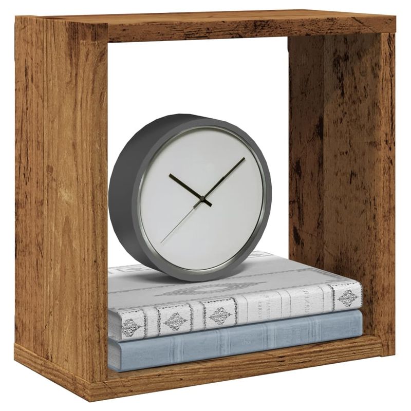 Casa si Gradina - Mobilier - Biblioteci si rafturi - Rafturi - Rafturi de perete cub, 6 buc., lemn vechi, 30x15x30 cm lemn - Infinity.ro