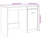 Casa si Gradina - Mobilier - Mese si birouri - Birouri - Birou, stejar artizanal, 100x50x76 cm, lemn prelucrat - Infinity.ro
