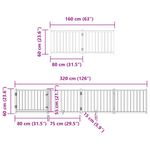 Petshop - Accesorii petshop - Culcusuri si custi - Custi interior si exterior - Poarta caini pliabila cu usa 6 panouri maro, 480 cm, lemn plop - Infinity.ro