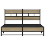 Casa si Gradina - Mobilier - Paturi si accesorii - Paturi - Cadru de pat metalic fara saltea, stejar sonoma, 160x200 cm - Infinity.ro