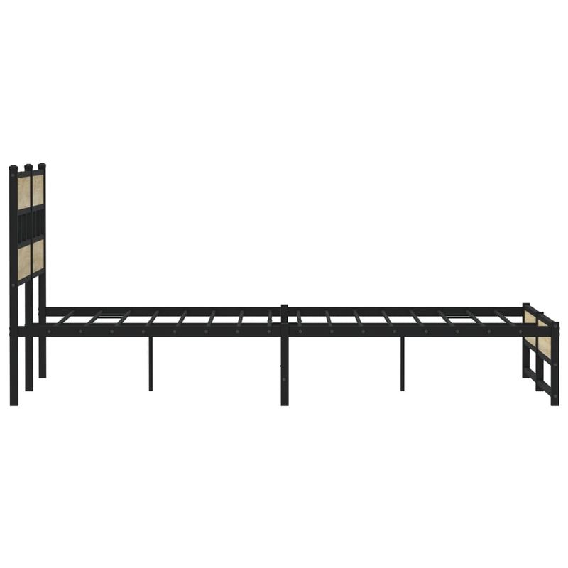 Casa si Gradina - Mobilier - Paturi si accesorii - Paturi - Cadru de pat metalic fara saltea, stejar sonoma, 160x200 cm - Infinity.ro
