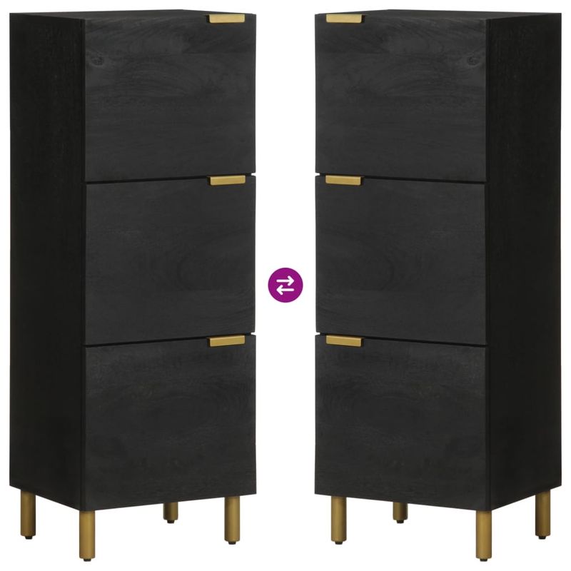 Casa si Gradina - Mobilier - Dulapuri si sifoniere - Dulapuri - Dulap inalt, negru, 40x33x110 cm, lemn prelucrat - Infinity.ro