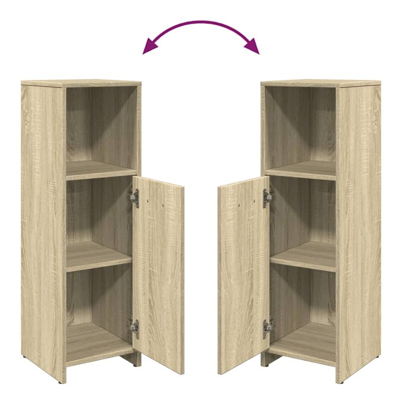 Casa si Gradina - Mobilier - Seturi de mobilier - Seturi baie - Set mobilier de baie, 4 piese, stejar sonoma, lemn prelucrat - Infinity.ro