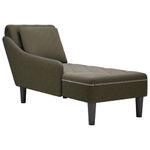 Casa si Gradina - Mobilier - Scaune si fotolii - Fotolii - Sezlong cu perna si cotiera dreapta, verde kaki piele ecologica - Infinity.ro