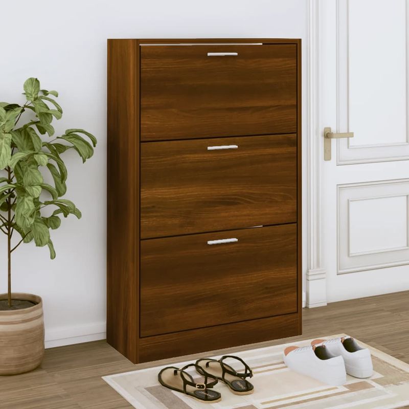Casa si Gradina - Mobilier - Organizare si depozitare - Organizator incaltaminte - Pantofar, stejar maro, 63x24x103 cm, lemn compozit - Infinity.ro