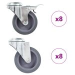 Casa si Gradina - Constructii - Depozitare, transport si protectie - Accesorii echipamente pentru transport si ridicat - Roti pivotante cu gaura pentru surub, 16 buc., 75 mm - Infinity.ro