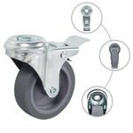 Casa si Gradina - Constructii - Depozitare, transport si protectie - Accesorii echipamente pentru transport si ridicat - Roti pivotante cu gaura pentru surub, 16 buc., 75 mm - Infinity.ro