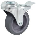 Casa si Gradina - Constructii - Depozitare, transport si protectie - Accesorii echipamente pentru transport si ridicat - Roti pivotante cu gaura pentru surub, 16 buc., 75 mm - Infinity.ro