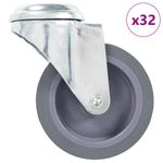 Casa si Gradina - Constructii - Depozitare, transport si protectie - Accesorii echipamente pentru transport si ridicat - Roti pivotante cu gaura pentru surub, 32 buc., 75 mm - Infinity.ro