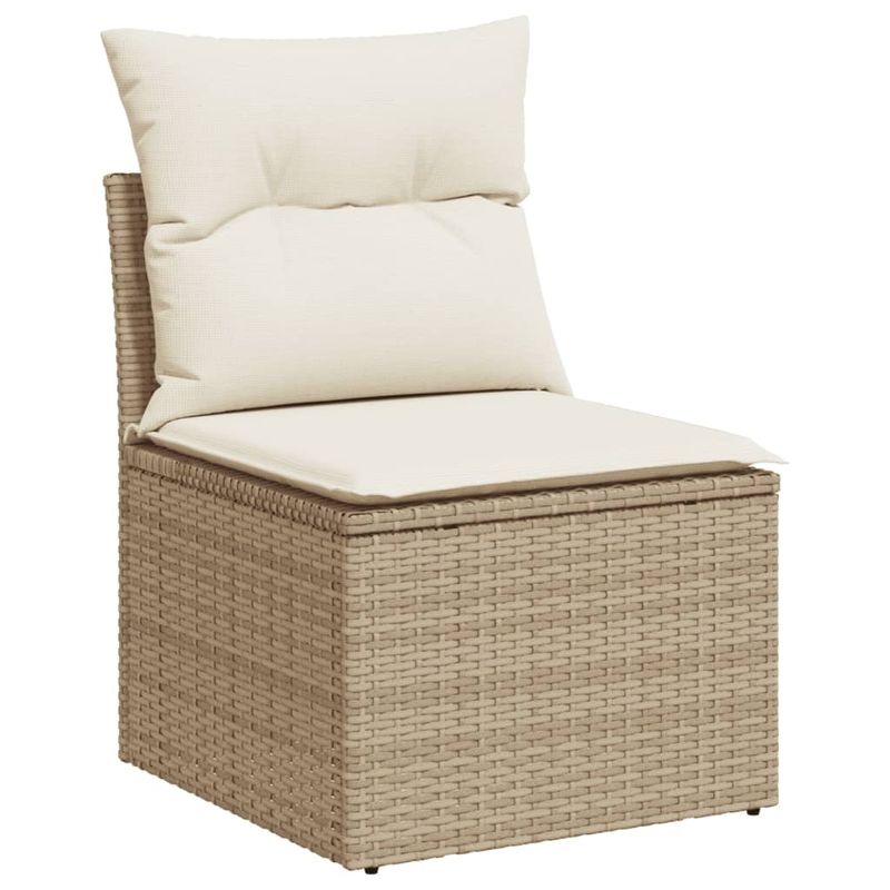 Casa si Gradina - Gradina si terasa - Mobilier exterior - Seturi mobila gradina - Set canapele de gradina, 9 piese, cu perne, bej, poliratan - Infinity.ro