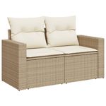 Casa si Gradina - Gradina si terasa - Mobilier exterior - Seturi mobila gradina - Set canapele de gradina, 9 piese, cu perne, bej, poliratan - Infinity.ro