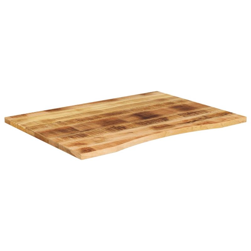 Casa si Gradina - Mobilier - Feronerie si accesorii mobila - Blat birou cu decupaj curbat 100x80x2,5cm lemn masiv mango brut - Infinity.ro