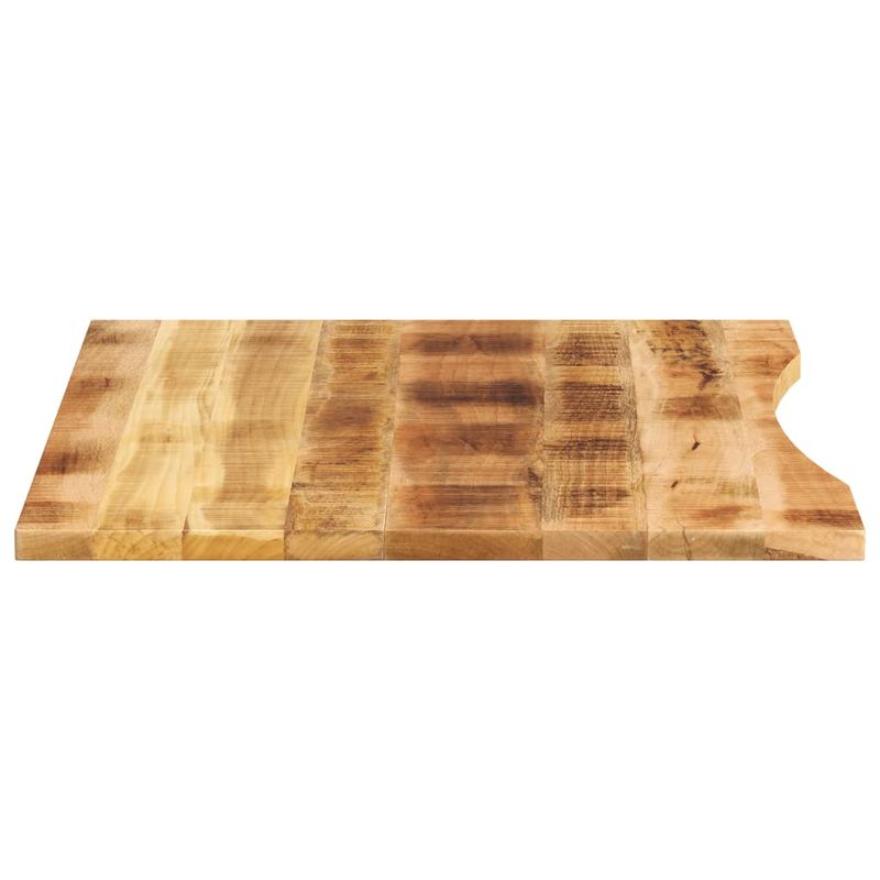 Casa si Gradina - Mobilier - Feronerie si accesorii mobila - Blat birou cu decupaj curbat 100x80x2,5cm lemn masiv mango brut - Infinity.ro