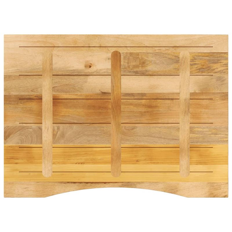 Casa si Gradina - Mobilier - Feronerie si accesorii mobila - Blat birou cu decupaj curbat 100x80x2,5cm lemn masiv mango brut - Infinity.ro