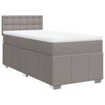 Casa si Gradina - Mobilier - Paturi si accesorii - Paturi - Pat box spring cu saltea, gri taupe, 80x200 cm, textil - Infinity.ro