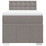 Casa si Gradina - Mobilier - Paturi si accesorii - Paturi - Pat box spring cu saltea, gri taupe, 80x200 cm, textil - Infinity.ro