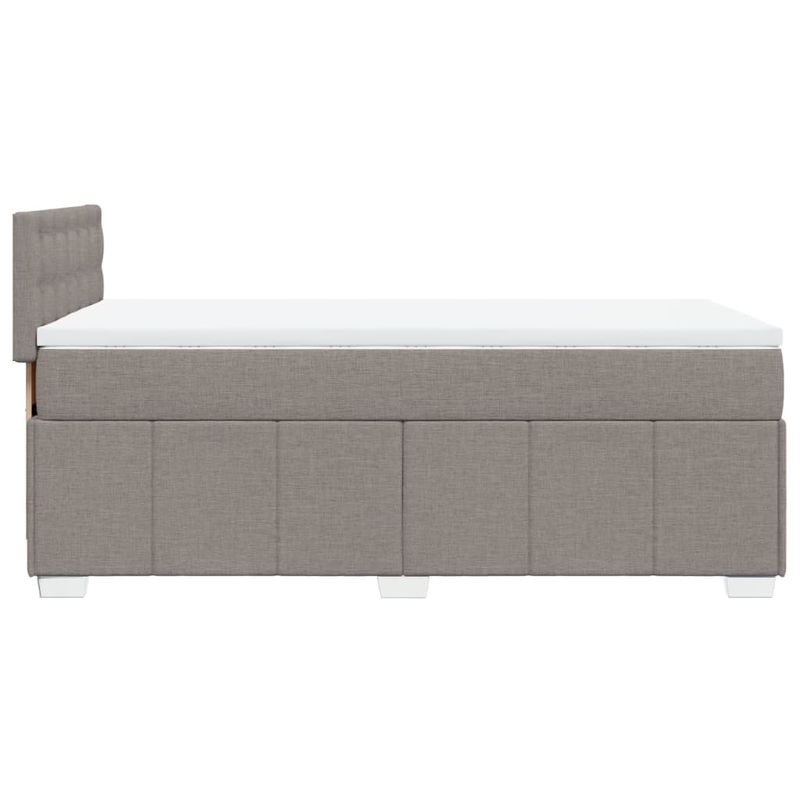 Casa si Gradina - Mobilier - Paturi si accesorii - Paturi - Pat box spring cu saltea, gri taupe, 80x200 cm, textil - Infinity.ro