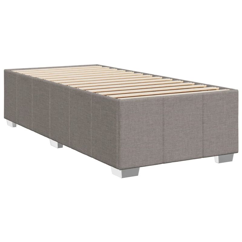 Casa si Gradina - Mobilier - Paturi si accesorii - Paturi - Pat box spring cu saltea, gri taupe, 80x200 cm, textil - Infinity.ro