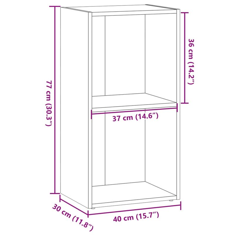 Casa si Gradina - Mobilier - Biblioteci si rafturi - Biblioteci - Biblioteca, gri sonoma, 40x30x77 cm, lemn prelucrat - Infinity.ro