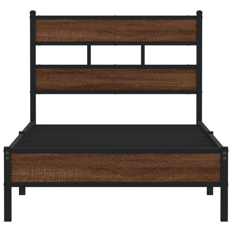 Casa si Gradina - Mobilier - Paturi si accesorii - Paturi - Cadru pat fara saltea, stejar maro, 100x190 cm, lemn prelucrat - Infinity.ro