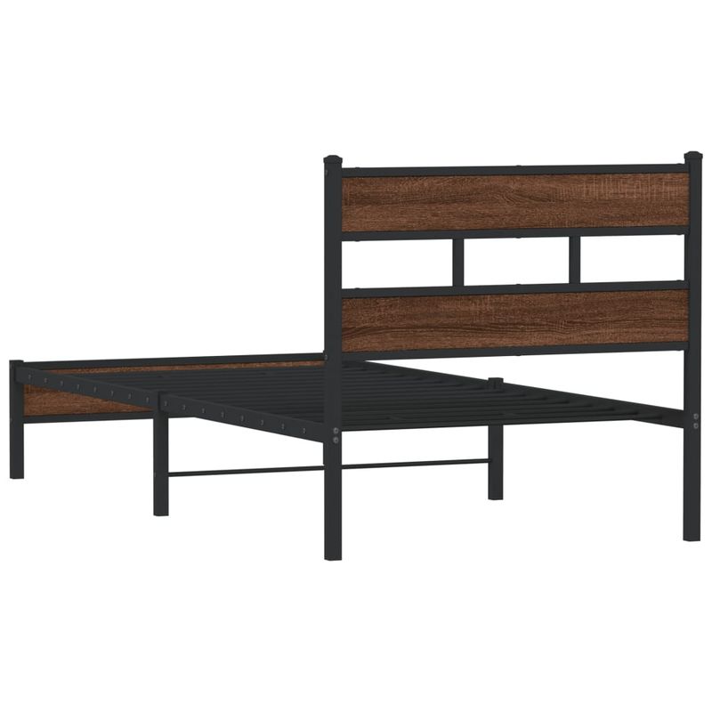 Casa si Gradina - Mobilier - Paturi si accesorii - Paturi - Cadru pat fara saltea, stejar maro, 100x190 cm, lemn prelucrat - Infinity.ro