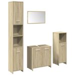 Casa si Gradina - Mobilier - Seturi de mobilier - Seturi baie - Set mobilier de baie, 4 piese, stejar sonoma, lemn prelucrat - Infinity.ro