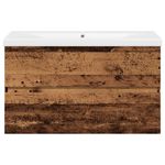 Casa si Gradina - Mobilier - Comode si corpuri - Masute de toaleta - Dulap chiuveta cu chiuveta incorporata lemn vechi 81x39,5x49 cm - Infinity.ro