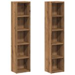 Casa si Gradina - Mobilier - Dulapuri si sifoniere - Dulapuri - Dulap CD 2 buc. stejar artizanal 21x16x93,5 cm lemn prelucrat - Infinity.ro