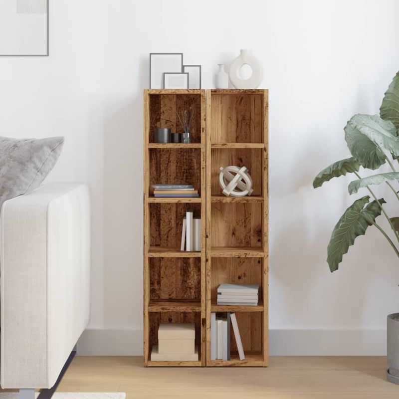 Casa si Gradina - Mobilier - Dulapuri si sifoniere - Dulapuri - Dulap CD 2 buc. stejar artizanal 21x16x93,5 cm lemn prelucrat - Infinity.ro