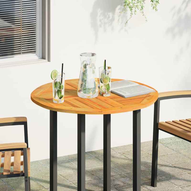 Casa si Gradina - Constructii - Lemn constructii - Placi lemn - Blat de masa rotund, Ø80x2,2 cm, lemn masiv de acacia - Infinity.ro