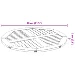Casa si Gradina - Constructii - Lemn constructii - Placi lemn - Blat de masa rotund, Ø80x2,2 cm, lemn masiv de acacia - Infinity.ro